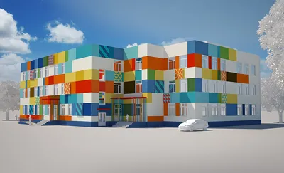 Цветовое решение фасадов детских образовательных учреждений
