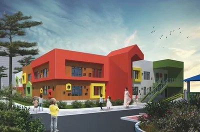 Красочный фасад детского сада — ГЛАВК