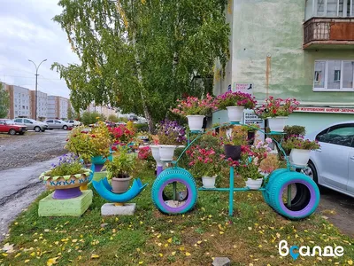 Поделки из шин для сада
