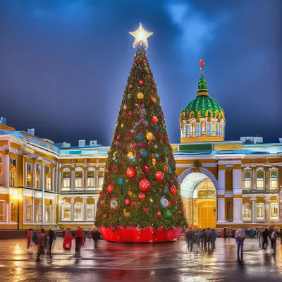 Главная ёлка Санкт-Петербурга 2021/2022 на Дворцовой площади – 90-летняя  лесная красавица за 5,5 млн рублей | Пикабу