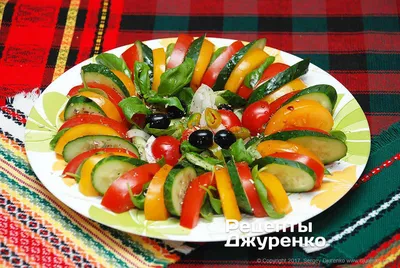 Салат из огурцов и помидоров с маслом: рецепт | Меню недели