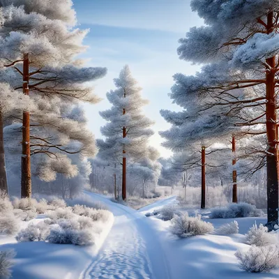 Сосны Ponderosa снегом зимой в Орегоне Стоковое Фото - изображение  насчитывающей зеленый, пуща: 210536534