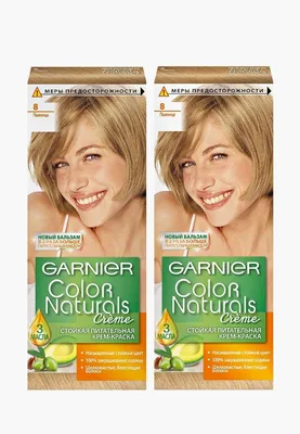Краска для волос Garnier \"Color Naturals\", оттенок 8, Пшеница, 2 шт, цвет:  бежевый, GA002LWDTFX2 — купить в интернет-магазине Lamoda