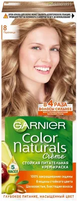 GARNIER Color Naturals стойкая питательная крем-краска для волос, 8, Пшеница  — купить в интернет-магазине по низкой цене на Яндекс Маркете
