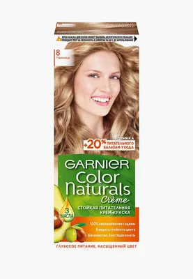 Краска для волос Garnier \"Color Naturals\", оттенок 8, Пшеница, цвет:  прозрачный, GA002LWIVS56 — купить в интернет-магазине Lamoda