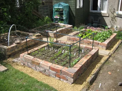 Mal's Allotment: Brick Raised Beds Update | Садовые грядки, Кирпичные  бордюры в саду, Садовые фонтаны