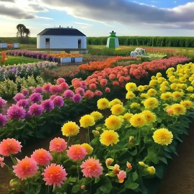 Первые весенние цветы тюльпаны и нарциссы на грядке в саду Stock Photo |  Adobe Stock