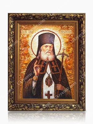 Купить резную икону Святой Лука из дерева