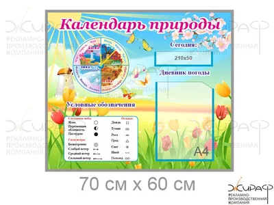 Уголок природы в детском саду \"Календарь погоды\"