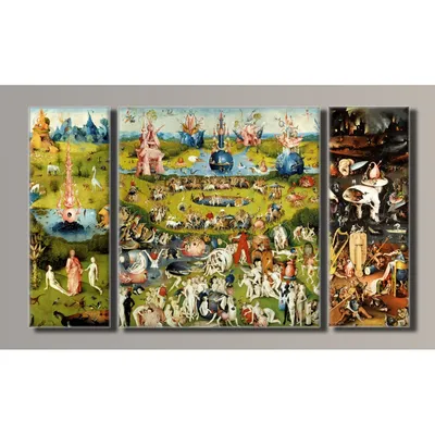 Купить Сад земных наслаждений, репродукции картин на холсте, Bosch  Hieronymus, холст, художественные постеры, настенные картины для гостиной,  фон Куадрос | Joom