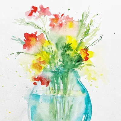 Как нарисовать цветы на 8 марта. Рисуем тюльпаны гуашью - YouTube