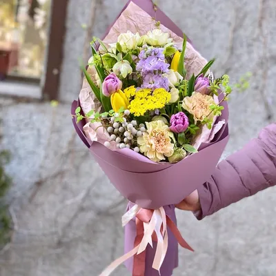 Букет из весенних цветов \" С 8 марта\" купить в Краснодаре недорого -  доставка 24 часа