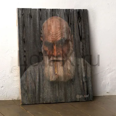 Мандала на деревянной доске