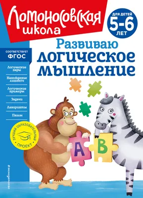 Развиваем логическое мышление: для детей 5–6 лет (с наклейками), Корейская  методика обучения | Доставка по Европе