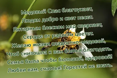 Медовый Спас: \"Если человек работает на земле...\"