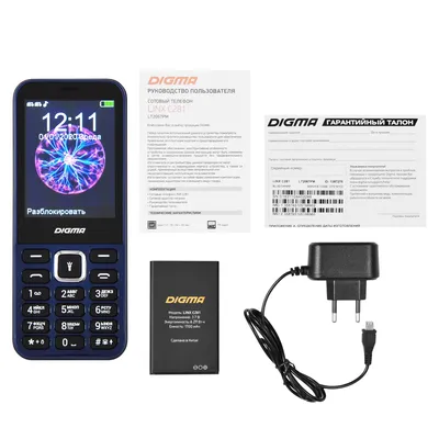 Мобильный телефон Digma A241 Linx 32Mb серый моноблок 2Sim 2.44\" 240x320  GSM900/1800 MP3 FM