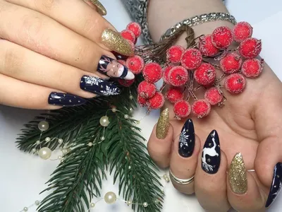 Накладные ногти с клеем Новогодние бежевые StillNails 140168602 купить в  интернет-магазине Wildberries