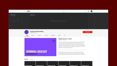 Оформление канала YouTube | Шапки для YouTube | Visme