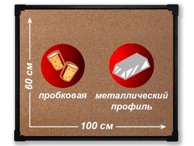 Пробковая доска для заметок фото 58х115 – купить в Москве в  интернет-магазине недорого