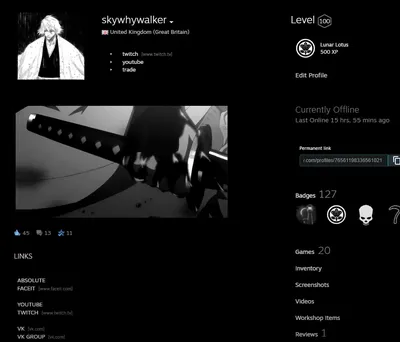 В Steam обновился дизаин профиля пользователя