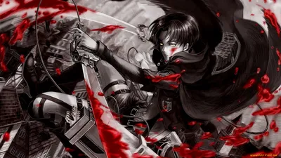 Обои Аниме Shingeki no Kyojin, обои для рабочего стола, фотографии аниме,  shingeki no kyojin, rivaille, капрал, levi, атака, титанов, арт, лезвия,  кровь Обои для рабочего стола, скачать обои картинки заставки на рабочий