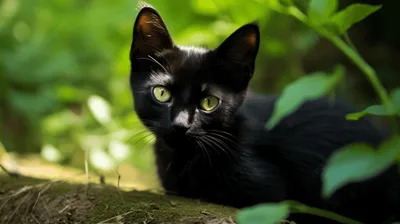 Чёрный кот картинки и обои, поменять рабочий стол.
