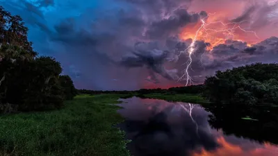 Обои Природа Молния, гроза, обои для рабочего стола, фотографии природа,  молния, гроза, тучи, ночь, гроза, вспышка, небо Обои для рабочего стола,  скачать обои картинки заставки на рабочий стол.