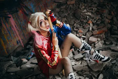 Обои на рабочий стол Harley Quinn / Харли Квинн, by LorelynF, обои для рабочего  стола, скачать обои, обои бесплатно