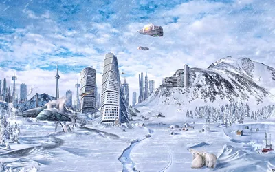 Картинка на рабочий стол город, мост, motorstorm apocalypse, поезд, конец  света 1024 x 600