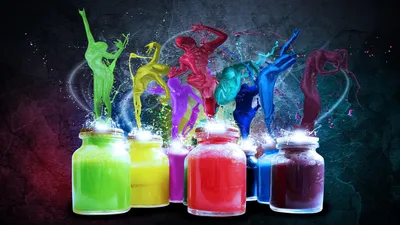 Всплеск цветных красок » ImagesBase - Обои для рабочего стола