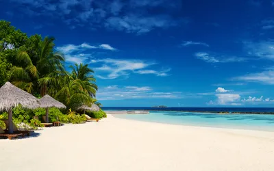 Обои на рабочий стол Вид сверху на Мальдивские острова / Maldives, обои для рабочего  стола, скачать обои, обои бесплатно