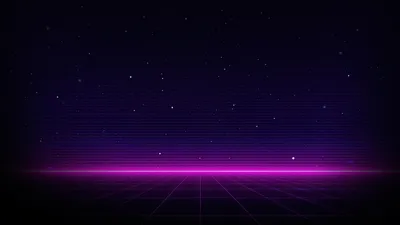 Обои outrun, neon, dark, background, purple на рабочий стол
