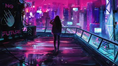 Скачать обои Neon City, Neon, Город в разрешении 1920x1080 на рабочий стол