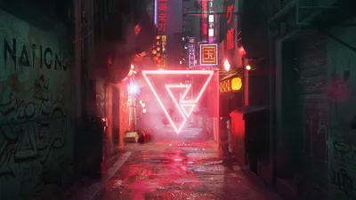 Обои на рабочий стол Akali Neon из игры League of Legends / Лига Легенд, by  Ourka, обои для рабочего стола, скачать обои, обои бесплатно