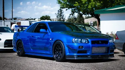 Фиолетовый Nissan Skyline GT-R - обои для рабочего стола, картинки, фото