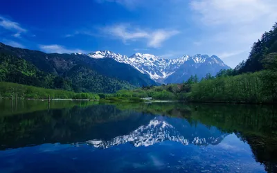 Бирюзовое озеро в горах - обои для рабочего стола, картинки, фото
