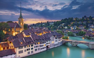 Обои для рабочего стола Швейцария Luzern Кафе Люди река 6144x2999