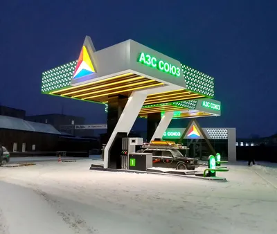Визуализация АЗС - Работа из галереи 3D Моделей
