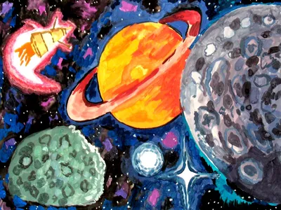 Рисунок на тему космические фантазии - 78 фото