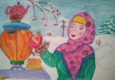 Рисование в подготовительной группе №24 на тему “Масленица” – МАДОУ  \"Детский сад №19 города Благовещенска\"