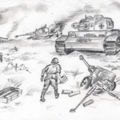 Рисунки на военную тему легкие и красивые (50 фото) » рисунки для срисовки  на Газ-квас.ком