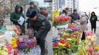 В Брянске накануне праздника 8 Марта во всех районах города открылись  цветочные базары