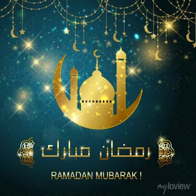 Рамадан Мубарак - Шаблон баннера для миниатюр Youtube и социальных сетей