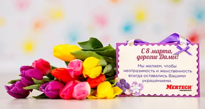 Дорогие женщины, девушки и милые дамы! Примите поздравления С 8 Марта!