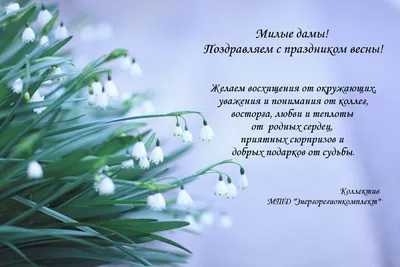 Varietur - Милые дамы, с праздником 8 Марта! Пусть каждый день будет  наполнен улыбками, восхищением, любовью, заботой и радостью. С праздником  весны, очарования, красоты и женственности! Будьте счастливы! С огромным  уважением и
