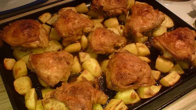 Курица с картошкой в духовке - КАК ЖЕ ВКУСНО!!! - YouTube