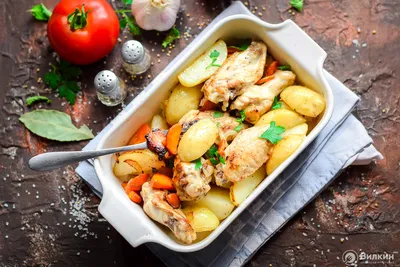 Куриная грудка с картошкой в духовке — пошаговый рецепт с фото и описанием  процесса приготовления блюда