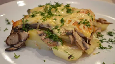 Картошка с грибами в духовке - рецепт автора Алла Райзих