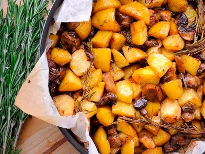 Картофель фаршированный грибами рецепт с фото - 1000.menu