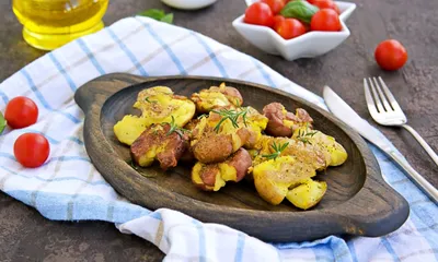 Рецепт: Мелкая картошка запеченная в духовке
